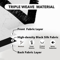 Thermal Blackout Curtains with Silver Foil Print