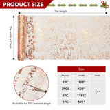 Sequin Glitter Table Runner, 2PCS, 9FT, Gold