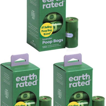 Earth Rated Dog Poop Bags on Refill Rolls, 270 Bags, Lavender