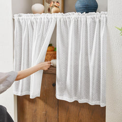 Ombre Sheer Voile Curtains, Rod Pocket, Light Grey