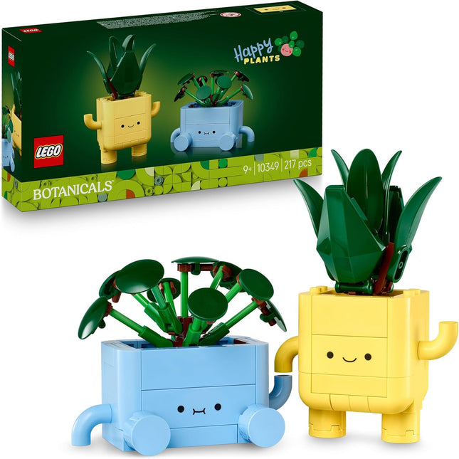 LEGO Botanicals 10349 Happy Plants — 2 Plants, Interchangeable Faces