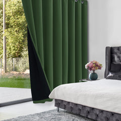 Double Layer Total Blackout Curtain, 1 Panel, White