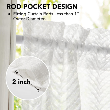 Ombre Sheer Voile Curtains, Rod Pocket, Light Grey