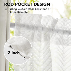 Ombre Sheer Voile Curtains, Rod Pocket, Light Grey