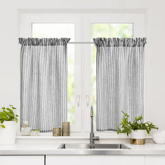 Natural Farmhouse Cafe Tier Curtains, 2 Panels