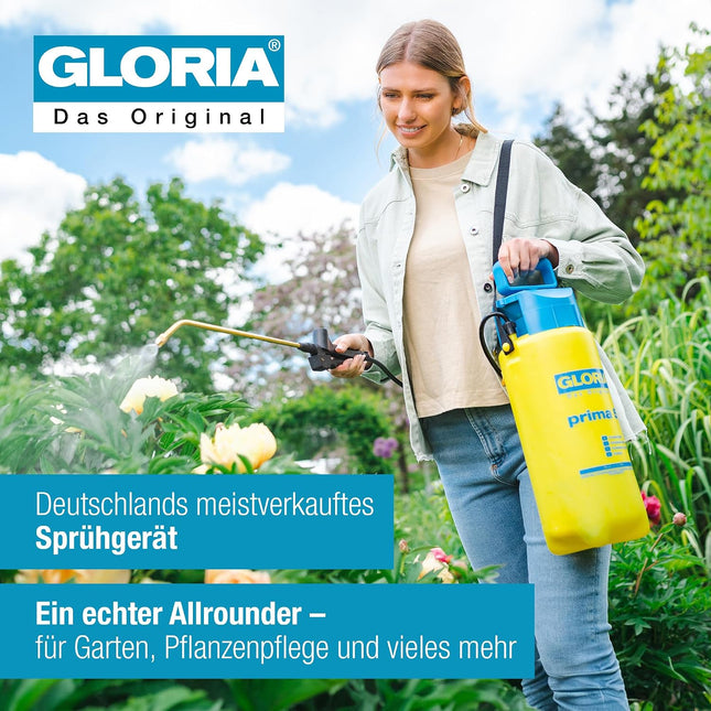 Gloria Prima 5 Pressure Sprayer — 5L, Brass Nozzle