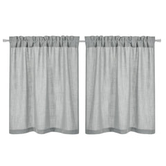 Natural Farmhouse Cafe Tier Curtains, 2 Panels