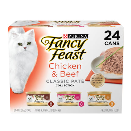 Purina Fancy Feast Gravy Lovers, Poultry & Beef Wet Cat Food, 3oz, 24-Pack