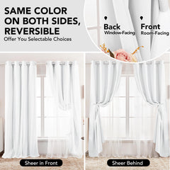 Double Layer Blackout & Sheer Curtains