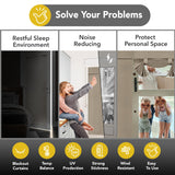 Blackout Door Curtain, Thermal Insulated, 26x80 Inch
