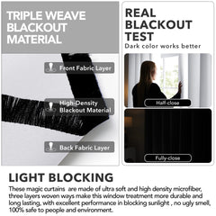 Room Darkening Thermal Blackout Curtains, 2 Panels
