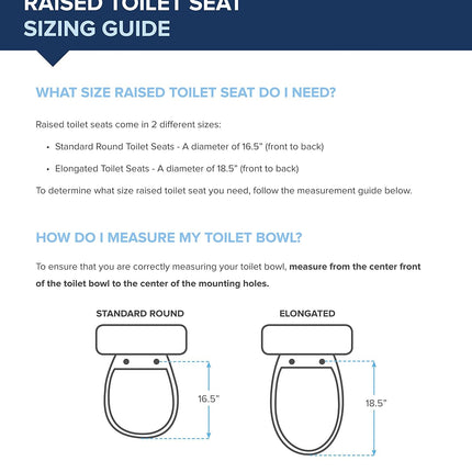 Drive Medical Premium Raised Toilet Seat — Elongated, +5 Inch, Safety Lock
