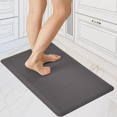 Cushioned Anti-Fatigue Kitchen Mat, 17x28 Inch, Grey