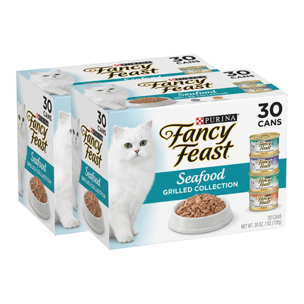 Purina Fancy Feast Grilled Seafood Wet Cat Food, 3 oz Cans, 24-Pack