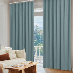 100% Blackout Pinch Pleat Curtains, Cream, 2 Panels