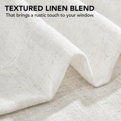Light Filtering Linen Drapes, Back Tab & Rod Pocket