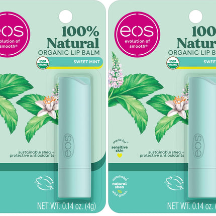 eos Natural Shea Lip Balm- Birthday Cake, All-Day Moisture, Shea Butter, Dry Lip Care, 0.14 oz