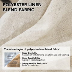 Natural Farmhouse Cafe Tier Curtains, 2 Panels