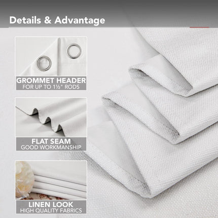 Blackout Thermal Insulated Curtains, 2 Panels
