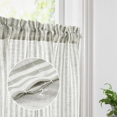 Natural Farmhouse Cafe Tier Curtains, 2 Panels