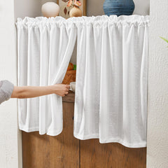 Ombre Sheer Voile Curtains, Rod Pocket, Light Grey