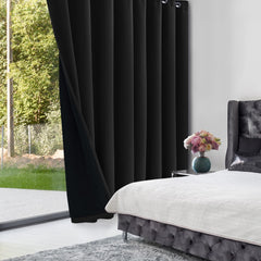 Double Layer Total Blackout Curtain, 1 Panel, White