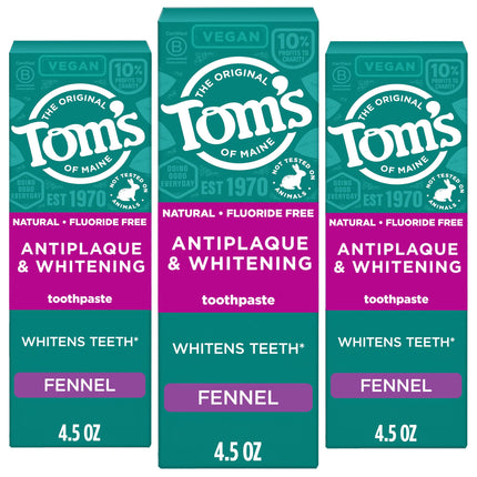 Tom's of Maine Antiplaque and Whitening Toothpaste, Peppermint, 2Pk, 5.5 oz