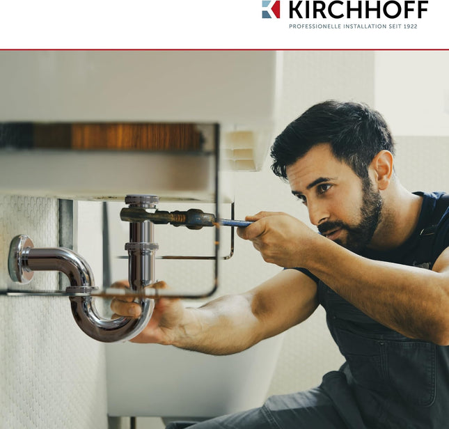 Kirchhoff 98801110 P-Trap for Sink & Washbasin — Chrome Steel, Pack of 6