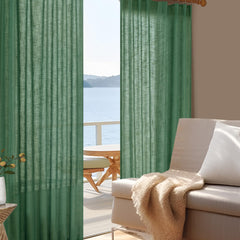 Light Filtering Linen Drapes, Back Tab & Rod Pocket
