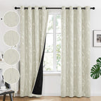 Light Beige/Silver Branch / 95.0L x 52.0W inches