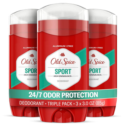 Old Spice Deodorant for Men, Aluminum Free, Sport Scent, 3.0 oz Pack of 3
