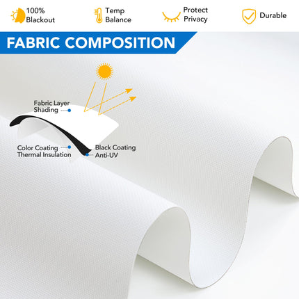 Cordless Blackout Roller Shades, Thermal, 23x72 Inch