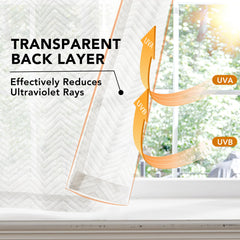 Ombre Sheer Voile Curtains, Rod Pocket, Light Grey