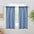 Linen Look Thermal Privacy Cafe Curtains, 2 Panels