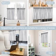 Natural Farmhouse Cafe Tier Curtains, 2 Panels