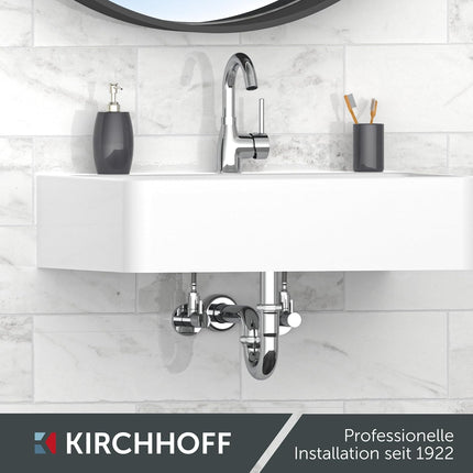 Kirchhoff 98801110 P-Trap for Sink & Washbasin — Chrome Steel, Pack of 6