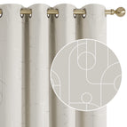 Light Beige/Circle Wave / 108.0L x 52.0W inches