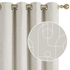 Geometric Blackout Curtains, 2 Panels