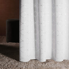 Thermal Blackout Curtains with Silver Foil Print