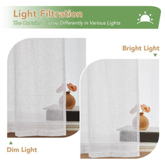 Natural Farmhouse Cafe Tier Curtains, 2 Panels