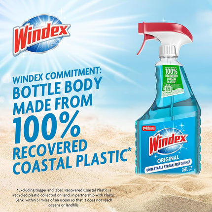 Windex Glass & Window Cleaner Spray Bottle, Original, 23 oz
