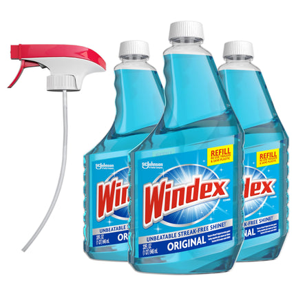Windex Glass & Window Cleaner Spray Bottle, Original, 23 oz