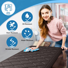 Cushioned Anti-Fatigue Kitchen Mat, 17x28 Inch, Grey