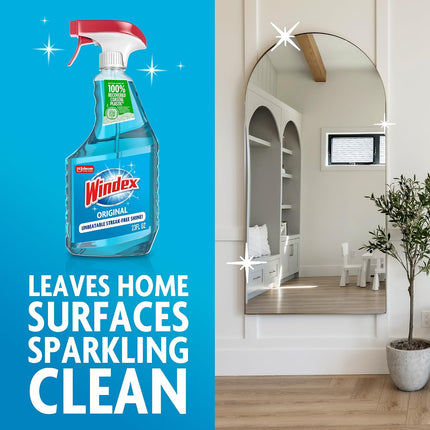 Windex Glass & Window Cleaner Spray Bottle, Original, 23 oz