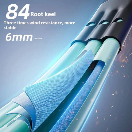 84-Bone Ring Buckle Umbrella | Windproof Reinforced Frame with Water-Repellent Canopy