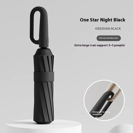 84-Bone Ring Buckle Umbrella | Windproof Reinforced Frame with Water-Repellent Canopy