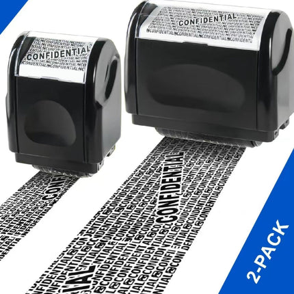 InfoGuard Privacy Roller Stamp | 2-Pack Identity Protection Stamp with 100m Roll