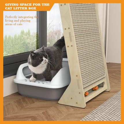 Luxury Wall-Mounted Cat Climbing Tower with Scratching Mat & Perch – Max & Rex Approved