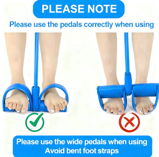 PowerPedal Resistance Band | 6-Tube Pedal Fitness Trainer