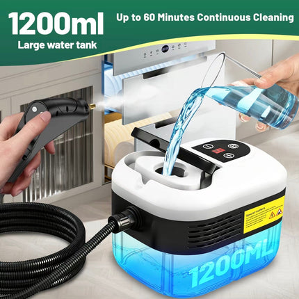 TurboSteam Portable Cleaner | 6-Level Adjustable Handheld High-Temperature Steamer